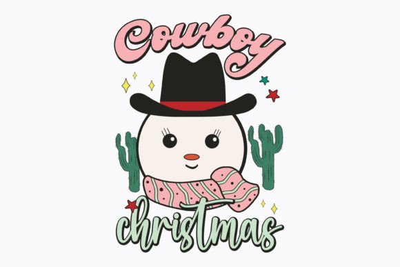 Retro Christmas Cowboy Png Review