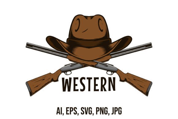 Review: Cowboy Hat and Shotgun Illustration for Embroidery